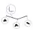 Bright Choice Rail Set 1-Phase L 1 x 1 Meter Black | incl. End Cap, Power Connector and L -Connector